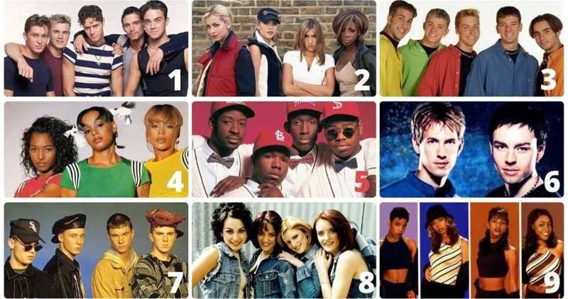 Pub quiz 90s girl and boy bands round