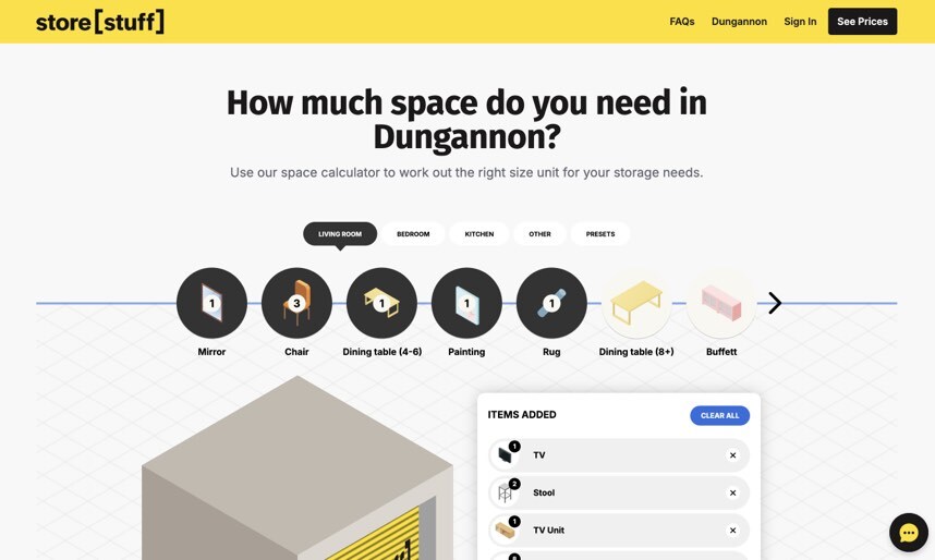 Calcumate page on Stora