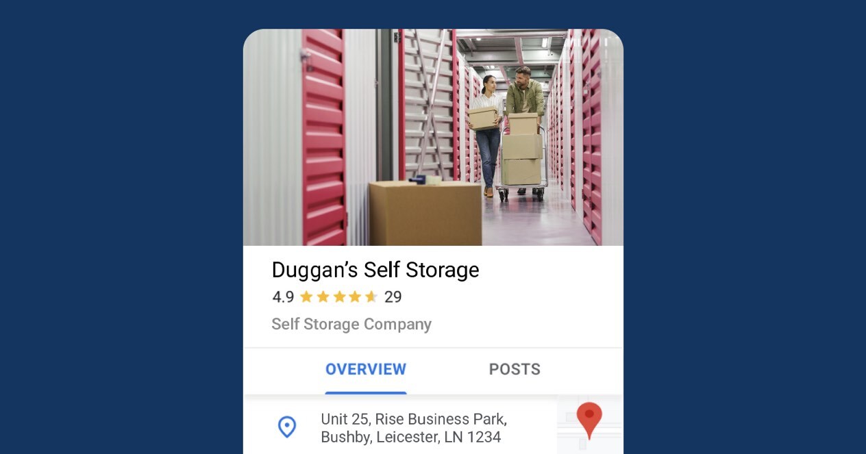 Self Storage Google Business Profile