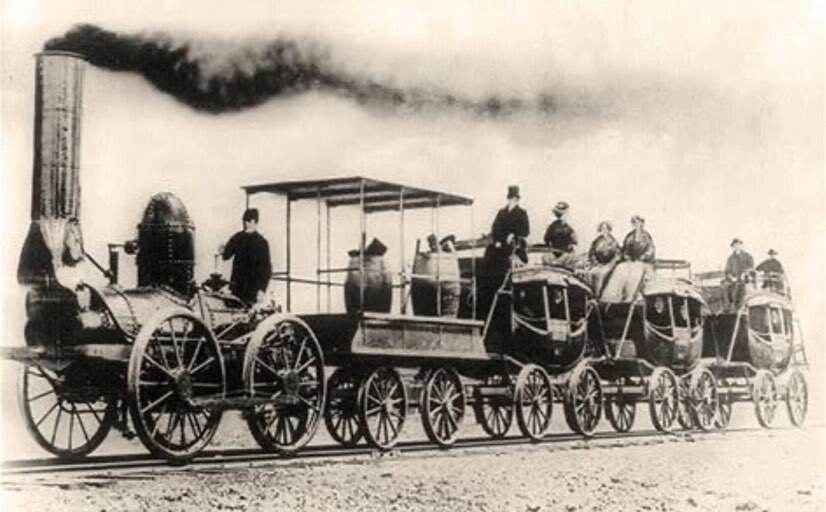 Avoid software designed around outdated processes, like this early train built to simply pull old carts previously pulled by horses.
