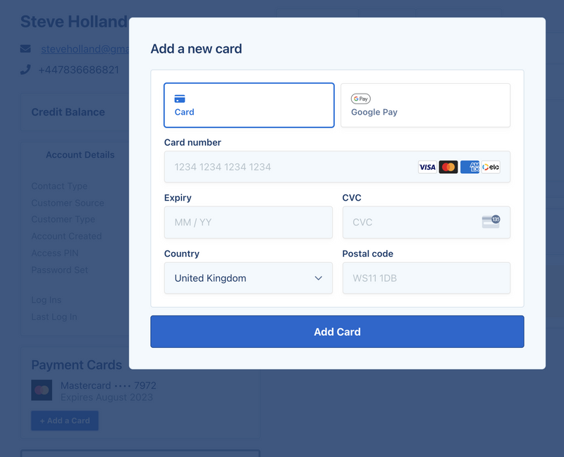 Stora -change a subscription from a manual payment method to be paid by card